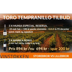 TORO TEMPRANILLO KASSE TILBUD